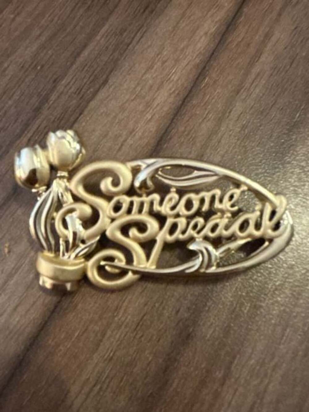 Danecraft Someone Special Gold Tone Vintage Tulip Brooch Pin